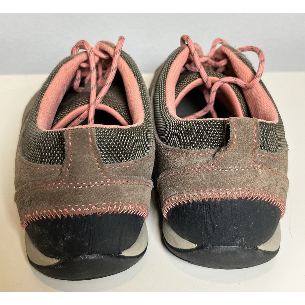 LL Bean Women's BeanSport Brown Suede Lace Up Low Top Sneakers Size 9 Medium - Picture 4 of 10